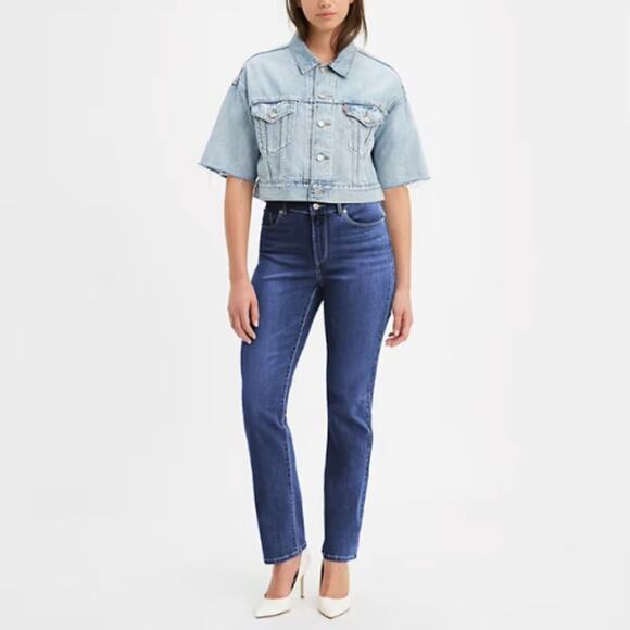 Levi's Women's Classic Straight Fit Jeans Dark Wash Size 12 - Picture 1 of 8